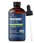 Botanic Hearth 100% Pure Rosemary Oil For Hair Growth | Infused with Biotin, Jojoba & Castor Oil | Hair Oil Repairs Dry Damaged Hair, Strengthening, Healthier - Hair Tonic, 2.0 fl oz