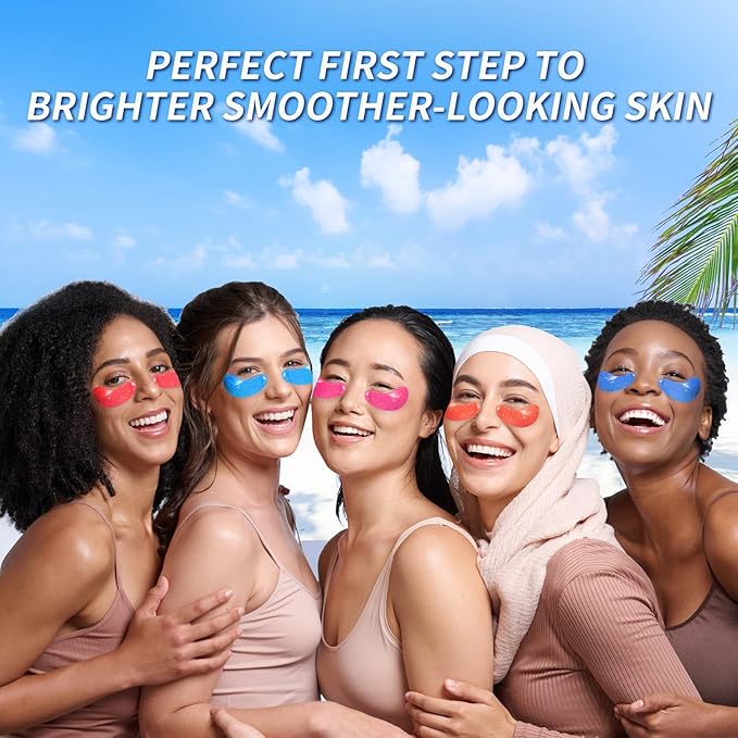 Under Eye Patches (8 Pairs) - Revitalises and Refreshes Your Skin, Eye Masks for Eye Bags, Dark Circles, Wrinkles, Collagen Gel Pads, Relieves Pressure - Travel Essentials