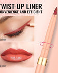 Oulac Waterproof Lipliner Pencil - Smooth and Creamy, Retractable Lip Makeup for Precision Application, Vegan & Cruelty-Free, LL06 Mulled Wine