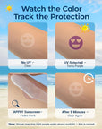 80 Pack UV Detection Stickers for Sunscreen Smile Pattern - Sun Protection Stickers for Kids Adults -Waterproof Sunscreen Dots UV Sunblock Detection Patches SPF Sensing Spots for Reapplying Reminder