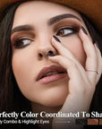 Brown Eyeshadow Stick Makeup 6PCS Set, Neutral Eyeshadow Palette Matte Cream Eye Shadow Eyeliner Brightener Pencil Crayon - BROWN CASHMERE