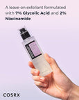 COSRX 7% Glycolic Acid Whitehead Removing Power Liquid, 3.38 fl.oz, AHA Exfoliant, Exfoliating Toner for Face & Body, Pore Minimizer, Korean Skin Care