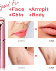 Facial Hair Removal for Women, Mini Hair Remover, Electric Razor Shaver Portable Bikini Epilator for Lips, Chin, Armpit, Peach Fuzz, Fingers, Neck, Cheek and USB Rechargeable (Pink)