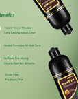 Herbal Instant Purple Hair Dye Shampoo - 3 in 1 Long Lasting Hair Color for Women and Men, Colors in Minutes, Shampoo Para Canas
