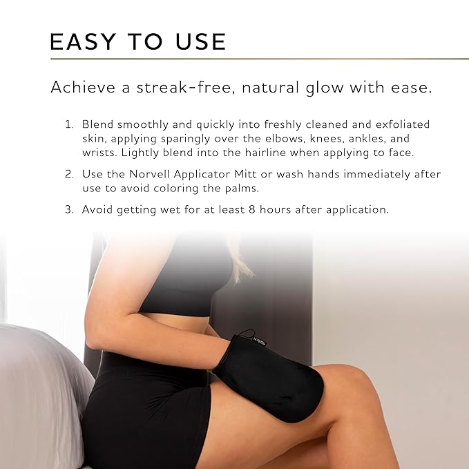 Norvell Venetian Sunless Tanning Set – 7 fl oz Aerosol Mist with Bronzer + Reusable Applicator Mitt for Flawless, Streak-Free Glow