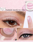 Glittle Monochrome Glittler Eyeshadow Palette - Low Saturation, Delicate, Long-Lasting, Vegan, Pressed Glitter Eyeshadow, (09 Pink)