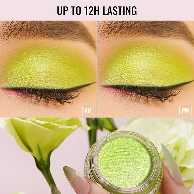 Oulac Shimmer Cream Eyeshadow also for Highlighter Blendable Eye Shadow Waterproof&Long Lasting with Moisturizing Formula Soft Shimmer Eye Make-up,Vegan & Cruelty-Free,6g 26