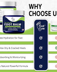 Tea Tree Oil Balm – Moisturizer for Dry Cracked Feet – Instantly Hydrates & Soothes Irritated Skin & Athlete's Foot – Best Care for Women and Men – Made in USA