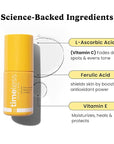 Timeless Skin Care Vitamin C Serum with Vitamin E & Ferulic Acid - Brightening Serum - for Oily & Dry Skin - Fragrance-Free - 1 oz