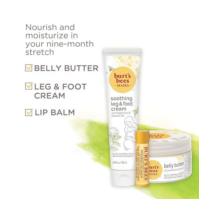Burt's Bees Pregnancy Essentials Gifts Set, Nourishing