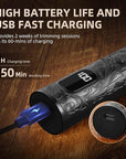 Ufree Beard Trimmer for Men, Electric Razor Shavers, Cordless Hair Clippers, 7 in 1 Beard Grooming Kit for Mustache, Body, Nose and Facial, Gifts for Men