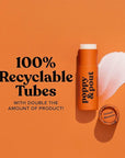 Poppy & Pout Orange Bloom Jumbo Lip Balm | All Natural Lip Balms & Moisturizers | Hydrates with Beeswax, Vitamin E, Organic Coconut Oil | Cruelty-Free | Lip Balm in Recyclable Cardboard Tube