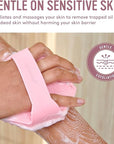 Sud Scrub® Antimicrobial Silicone Body Scrubber, Exfoliating Body Scrubber for Sensitive Skin, Eco Friendly Shower Scrubber for Body, Silicone Body Brush for Showering, Pink