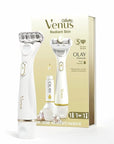 Gillette Venus Radiant Skin Moisturizing Women’s Razor For Dry And Sensitive Skin With Olay Moisturizer Dispenser, 1 Serum, And 1 Razor Blade Refill