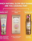 Jergens Natural Glow Face Self Tanner Lotion SPF 20, Sunless Tanning, Fair to Medium Skin Tone, Daily Facial Sunscreen, Oil-Free, Broad Spectrum UVA and UVB Protection, 2 Oz, Pack of 2