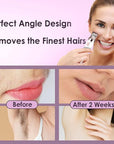 Hair Removal Epilator for Women, Gurelax Facial Epilator Hair Remover, Plucker for Face, Lip, 2-in-1 Epilation System, All Ages and Skin Types,with Brush, Pouch