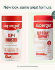 Supergut GLP1 Daily Support, Blood Orange - High Fiber GLP-1 Supplement Powder for Women & Men - Sugar-Free Drink Mix for Gut Health & Digestive Support (18 Servings)