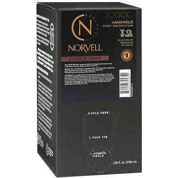 Norvell Premium Spray Tan Solution Double Dark 128 fl oz – Professional Sunless Tanning Formula for Deep Rich Bronze Glow, Streak Free, Fast Drying, Long Lasting Color
