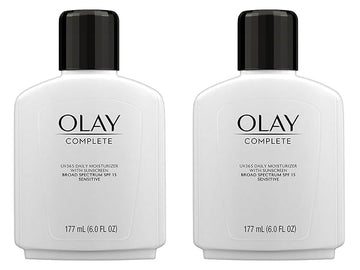 Olay Complete Lotion Moisturizer with SPF 15 Sensitive, 6.0 oz each, 2-pack