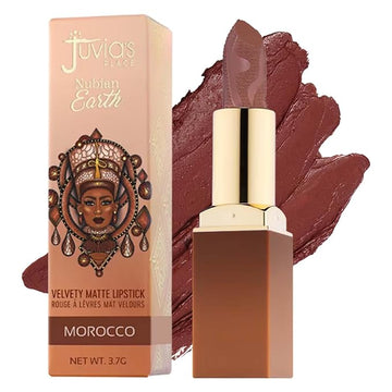 Juvia's Place Nubian Earth Matte Lipstick Morocco - Hydrating, Long-lasting, Richly Pigmented Lip Makeup, Creamy Lipstick with Matte Finish, Beauty & Lip Care Product