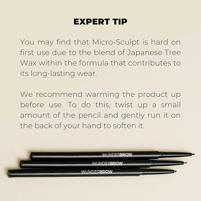 WUNDERBROW Micro-Sculpt Refillable Brow Pencil Refills, Includes 2 Refillable Cartridge's (Brunette)