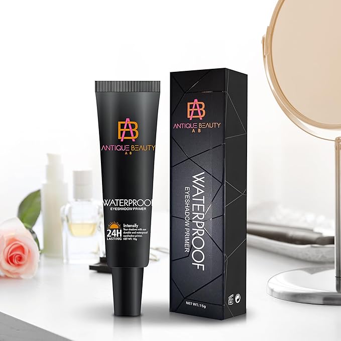 Waterproof Eyeshadow Primer for Oily Eyelids – 24H Long Lasting, Smudge-Proof Eye Primer Base for All Skin Tones – Antique Beauty (15 g)