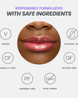 Wonderskin Lip Oil Rehab Serum - Tinted Lip Oil for Women, Hydrating, Moisturizing, and Non-Sticky Red Tint Serum for Dry Lips (Amour)