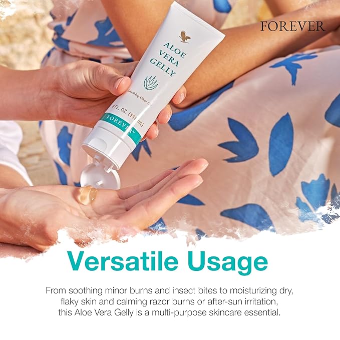 Forever Living - Forever Aloe Vera Gelly - Pure Aloe Gel - Soothes, Moisturizes, and Conditions - Vegan, Vegetarian, Gluten-Free - 4 fl oz. (2 Pack)