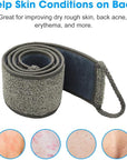 Loofah Back Scrubber, 50 Inch Extra Long Natural Flax Exfoliating Back Scrubber for Shower for Men Women, Deep Clean & Invigorate Your Skin
