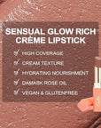 Oulac Color Rich Satin Matte Lipstick – Nude Peach Lipsticks for Women, Long Lasting, Hydrating Lip Color, Non-Drying Velvet Finish, Creamy Texture, Full Coverage, Vegan, SG04