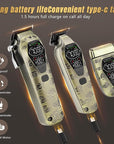 Hair Clippers for Men Professiona,3 in 1 T-Blade Barber Clippers and Trimmers Set for Barber kit, Mens Cordless Hair Clippers, Beard Trimmer for Men