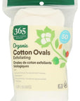 365 By Whole Foods Market, Facial Cleansing Pad Exfoliation Oval Organic, 50 Count