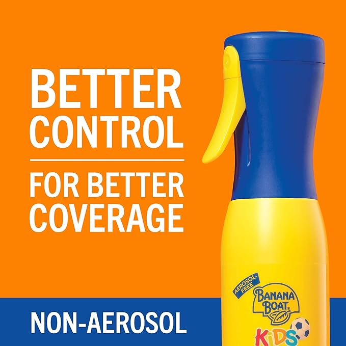 Banana Boat Kids 360 Coverage Sunscreen Mist SPF 50+ | Kids Sunscreen Applicator, Refillable Sunscreen Bottle, SPF 50 Sunscreen Spray Mist Bottle, Kids Spray Sunscreen, Non-Aerosol Sunscreen, 5.5oz