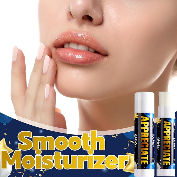 5 Pack Thank You Lip Balm Gifts Bulk, Blue Gold Moisturizing Nourishing Lip Balm Gifts, Appreciation Party Favor for Women Man Coworker Employee We Appreciate You Baby Shower Birthday Party Supplies