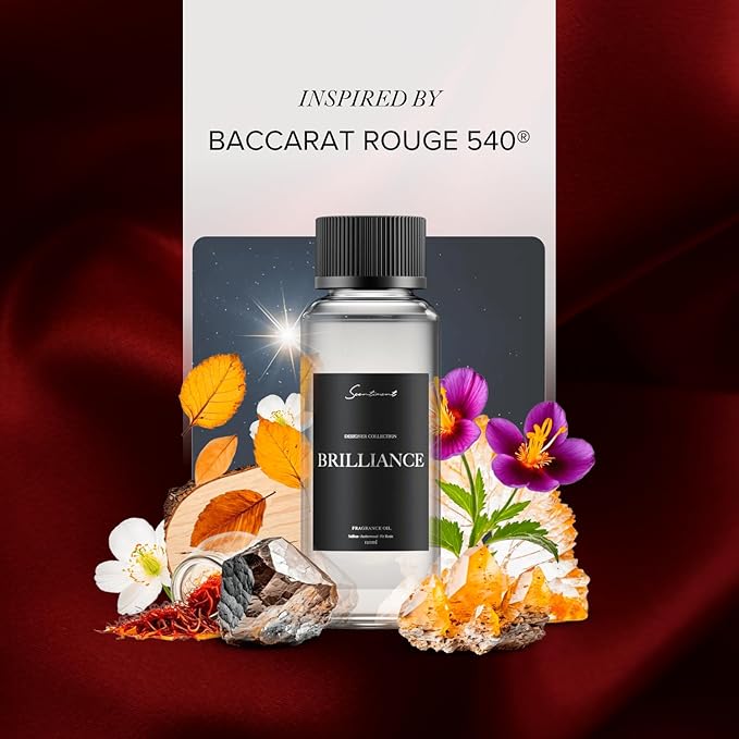 Scentiment Diffuser Oil - Brilliance Designer Collection | Aromatherapy Home Fragrance | Luxurious Scent with Notes of Saffron, Amberwood, Fir Resin (20 mL)