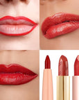 Oulac Lipstick & Lipliner Set 3PCS High Impact Lipcolor with Moisturizing Formula, Vegan Beauty, Full-Coverage Lip Color, Gift Lipstick for Women, LL08+02+PG02