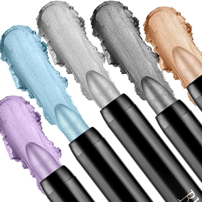 Boobeen Waterproof Eyeshadow Stick Crayon - Shimmer Cream Eyeshadow Pen, Easy to Use (08#+11#)