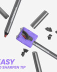 Wonderskin Lip Liner Pencil - 360 Contour Lipliner, Long Lasting, Sharpenable, Waterproof and Transfer-Proof Brown Lip Liner Pencil (Saddle)