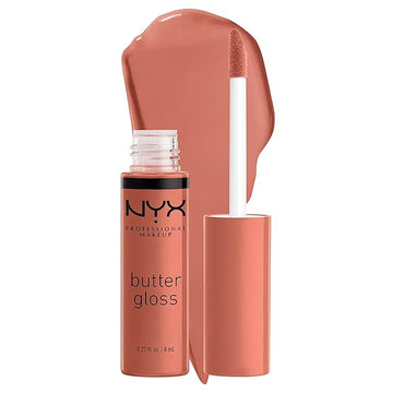 NYX PROFESSIONAL MAKEUP Butter Gloss Brown Sugar, Non-Sticky Lip Gloss - Sugar High (Peachy Light Nude)
