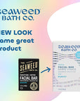 Seaweed Bath Co. Purify Detox Facial Bar Soap, 3.75 Ounce, Sustainably Harvested Seaweed, Volcanic Ash