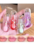 4 Pcs Lip Gloss Oil Set, Fruit Flavored Lip Gloss Set Cute Lip Jelly Hydrating Lip Make-Up for Kids and Teens, Kid Friendly, Party Gift, Non-toxic