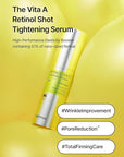 celimax The Vita A Retinol Shot Tightening Serum | with Pure Vitamin A Retinol, Peptide, Pore Minimizer, Wrinkles & Fine Lines, Firmer Skin, Anti-Aging, Skin Smoothing 30ml