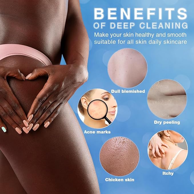 3 Pieces African Net Sponge Exfoliating Mitts Exfoliator Gloves Visibly Lift Away Dead Skin, Great for Spray Tan Removal or Keratosis PilarisExfoliating Mitts (Pink,Yellow,Purple)