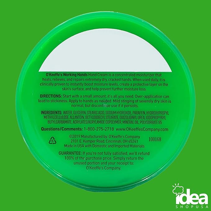 Idea Shop USA O’Keeffe Working Hands Cream 3.4oz + Work Gloves Bundle – Moisturizing Lotion for Dry, Cracked Hands with Protective Gloves for Gardening, Cleaning, DIY, and Everyday Hand Care