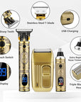 Professional Hair Trimmer for Men,Hair Clippers Nose Hair Trimmer Shaver Set,Cordless Barber Clippers,T-Blade Beard Trimmer Electric Shaver Razor for Men Haircutting Grooming Kit