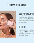 NuFACE MINI+ Microcurrent Facial Device Kit - FDA Cleared Face Sculpting & Skin Tightening Device to Contour, Lift & Tone + Microcurrent Gel Activator & Silk Creme - Violet Dusk