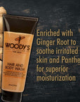 Woody's Hair and Body Wash for Men – 2-in-1 Sulfate-Free Cleanser & Body Wash, Deep Cleansing, Hydrating, Fresh Scent, 10 oz, 2 Pack