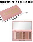6 Colors Mini Naked Eyeshadow Makeup Palette Caramel & Bronzed Neutral Tone Eye Shadow Matte & Shimmer Nude Make Up Pallet with Mirror Blendable Highly Pigmented Travel Size Gift Kit 05