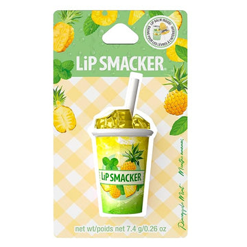 Lip Smacker Summer Refresher Lip Balm, Moisturizing, Collectible Beverage Cup Design, Sheer Finish for Smooth Lips – Pineapple Mint