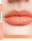 Oulac Shine Orange Lipstick for Women, 2 in 1 Glossy Coral Orange Tinted Lip Balm, Hydrating Lipstick for Dry Lips, Moisture Shine Juicy Finish Vegan 2.2g/0.07oz (21)